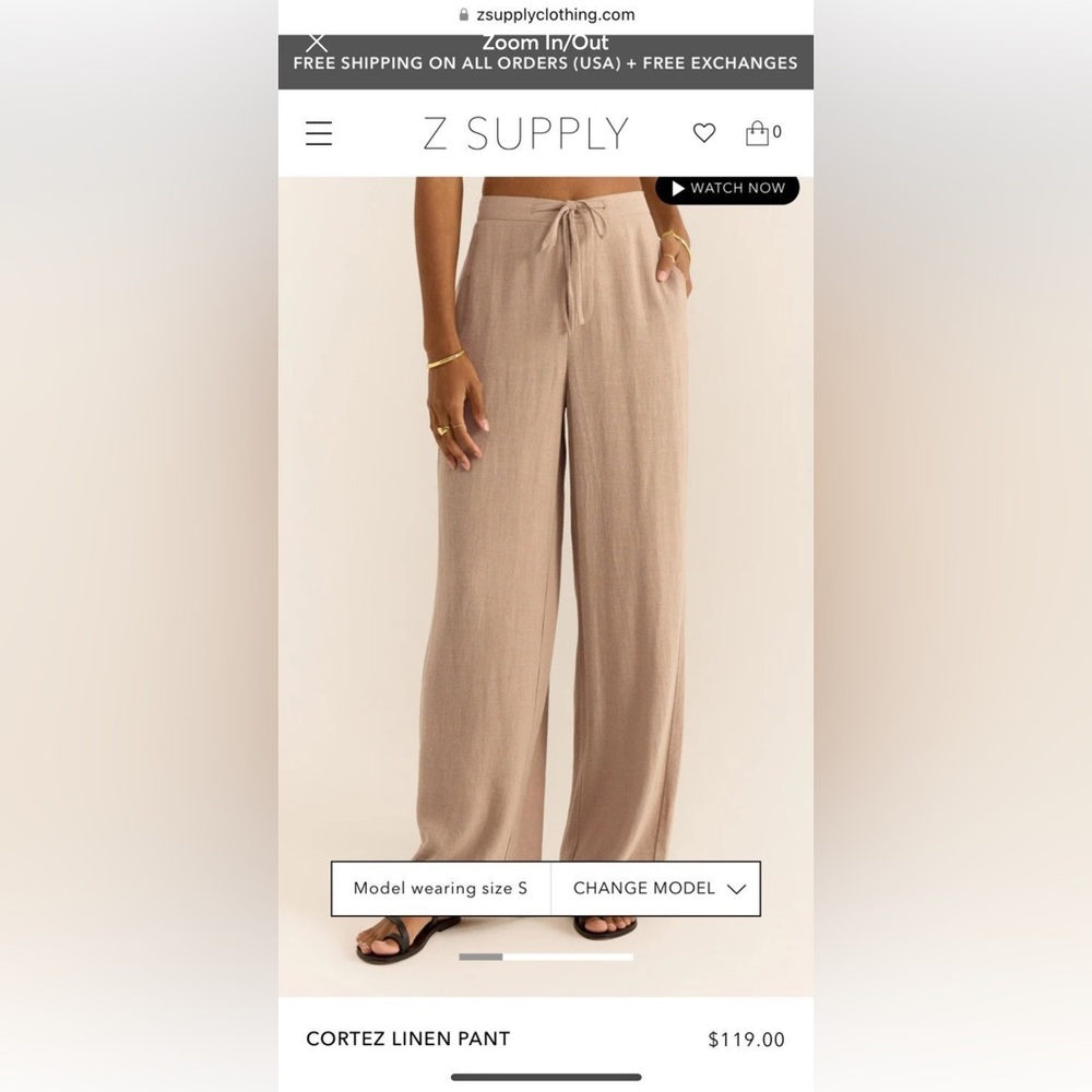 Z supply Cortez linen beach pants!